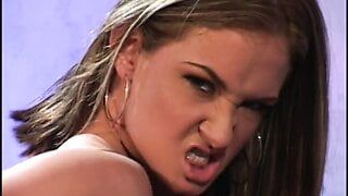 Sluts takes dick in cunt ,mouth and ass in FFM threesome then gets jizzed by stud